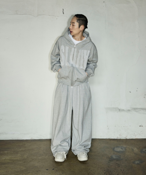 메가 와이드 아일렛 트레이닝 팬츠[그레이]