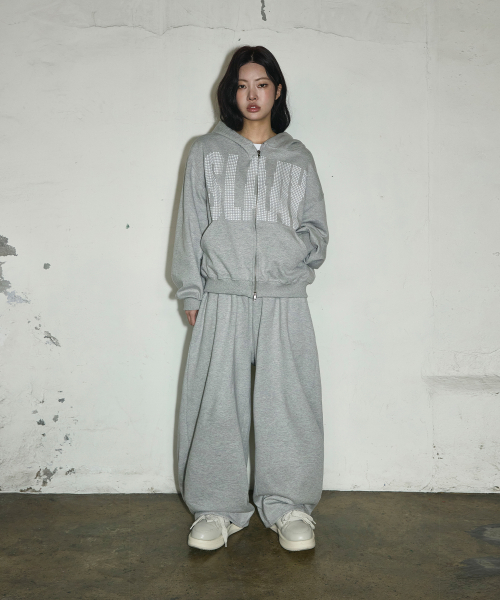 메가 와이드 아일렛 트레이닝 팬츠[그레이]