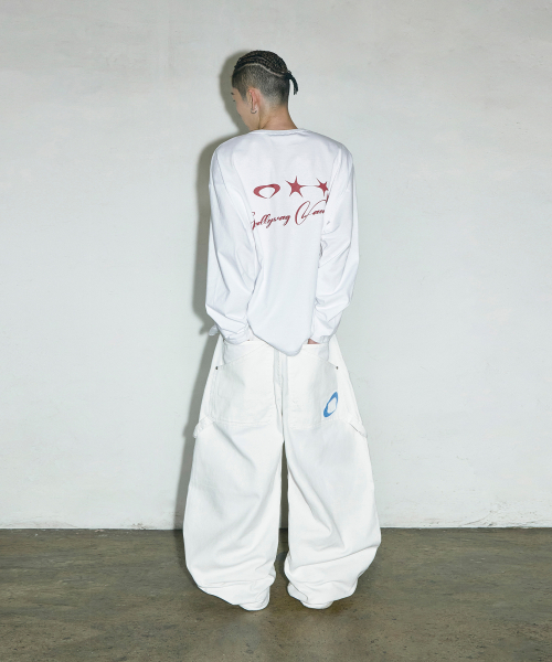 더블 백 포켓 파라슈트 카펜터 코튼 팬츠[화이트]