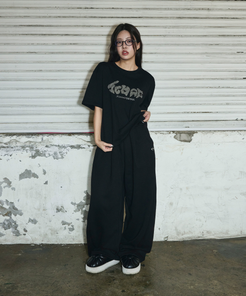 SCWAG Star Dot Crop T-shirt[Black]