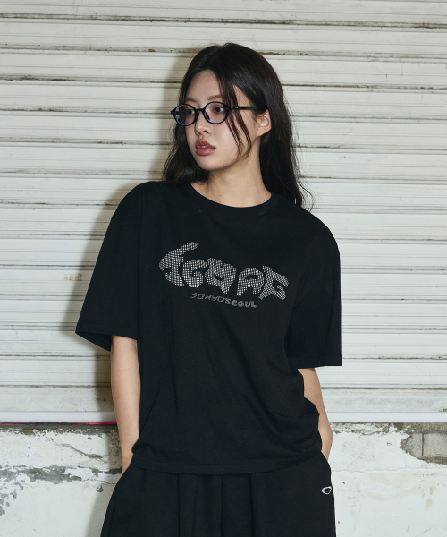 SCWAG Star Dot Crop T-shirt[Black]
