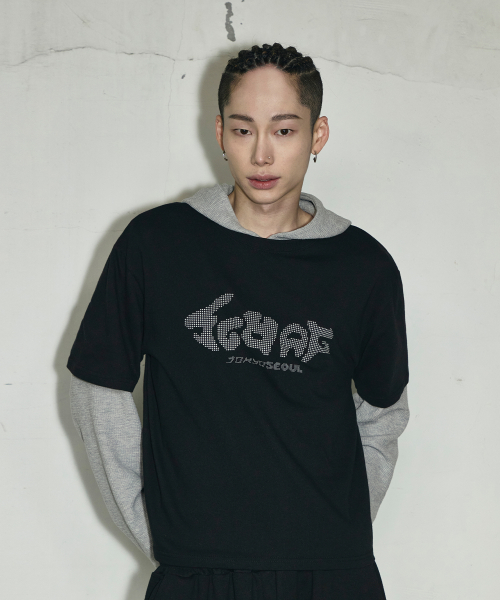 SCWAG Star Dot Crop T-shirt[Black]