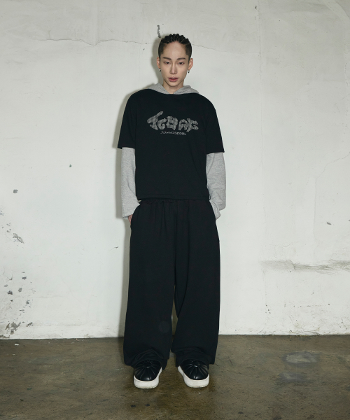 SCWAG Star Dot Crop T-shirt[Black]