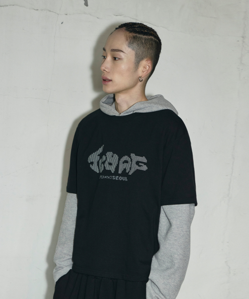 SCWAG Star Dot Crop T-shirt[Black]
