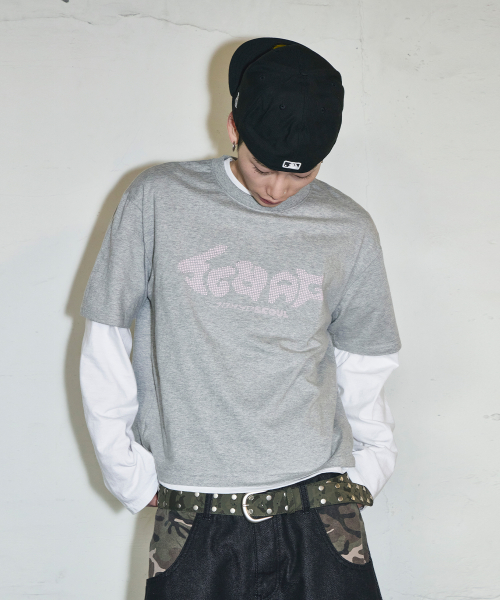 SCWAG Star Dot Crop T-shirt[Gray]