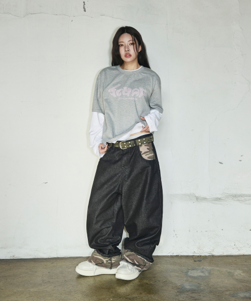 SCWAG Star Dot Crop T-shirt[Gray]