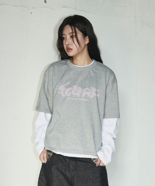 SCWAG Star Dot Crop T-shirt[Gray]