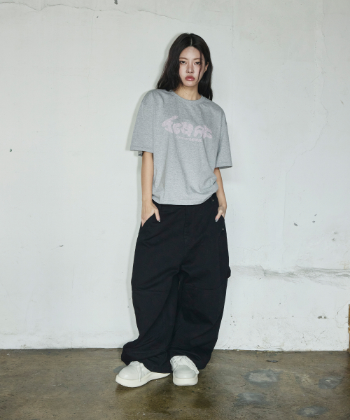SCWAG Star Dot Crop T-shirt[Gray]