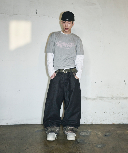 SCWAG Star Dot Crop T-shirt[Gray]