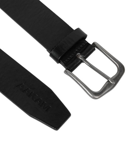 Square Studded Logo Belt (Black)