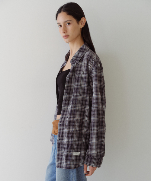 STANDARD CHECK SHIRT - NAVY
