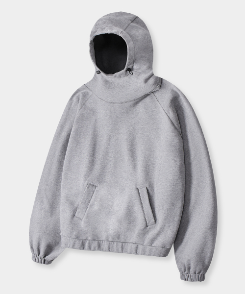 VTG WASHED BALACLAVA HOODED T-SHIRT_MELANGE