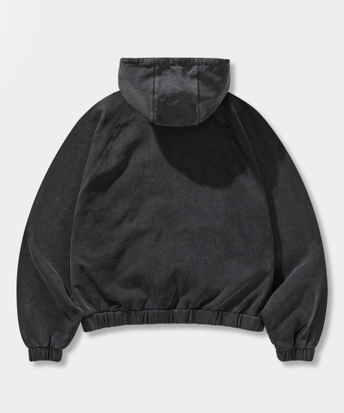 VTG WASHED BALACLAVA HOODED T-SHIRT_PIGMENT CHARCOAL