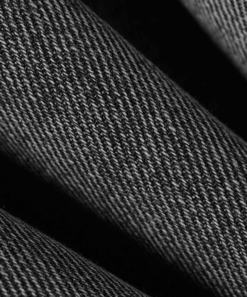 BALACLAVA SLASH HOODED ZIP-UP_DENIM VINTAGE BLACK