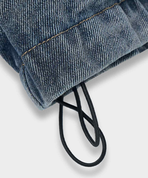 BALACLAVA SLASH HOODED ZIP-UP_DENIM DUST INDIGO