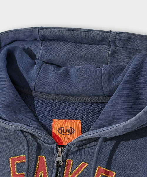 VLAD SNATCHED PATCH CROPPED HOODED ZIP-UP_PIGMENT NAVY