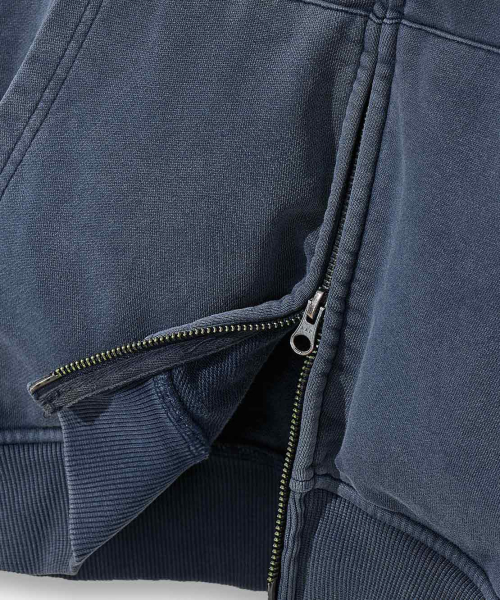 VLAD SNATCHED PATCH CROPPED HOODED ZIP-UP_PIGMENT NAVY