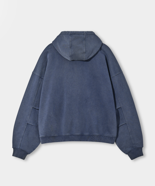VLAD SNATCHED PATCH CROPPED HOODED ZIP-UP_PIGMENT NAVY