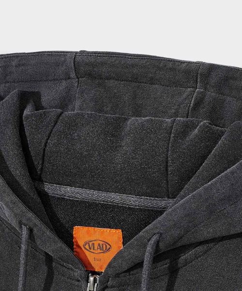 VLAD SNATCHED PATCH CROPPED HOODED ZIP-UP_PIGMENT CHARCOAL