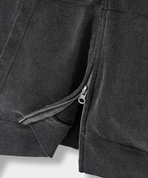 VLAD SNATCHED PATCH CROPPED HOODED ZIP-UP_PIGMENT CHARCOAL
