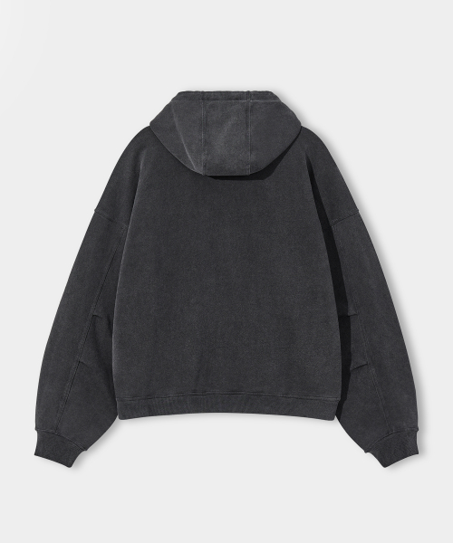 VLAD SNATCHED PATCH CROPPED HOODED ZIP-UP_PIGMENT CHARCOAL