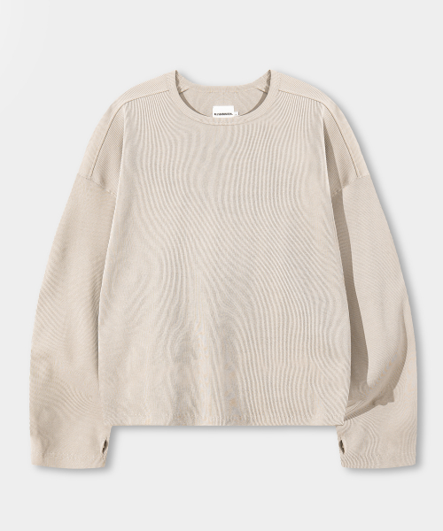 ESSENTIAL RIBBED LONG SLEEVE T-SHIRT_ 3 COLOR