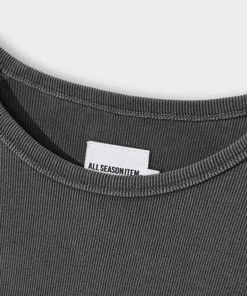 ESSENTIAL RIBBED LONG SLEEVE T-SHIRT_ 3 COLOR