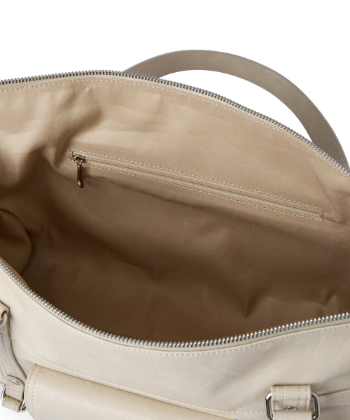 BELTED POCKET SHOULDER BAG IN BEIGE