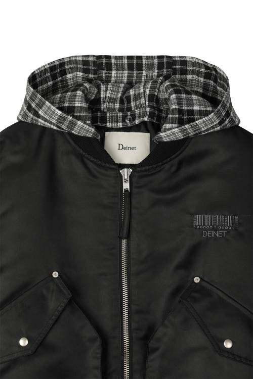 STUD CHECK POINT MA1 JUMPER IN BLACK