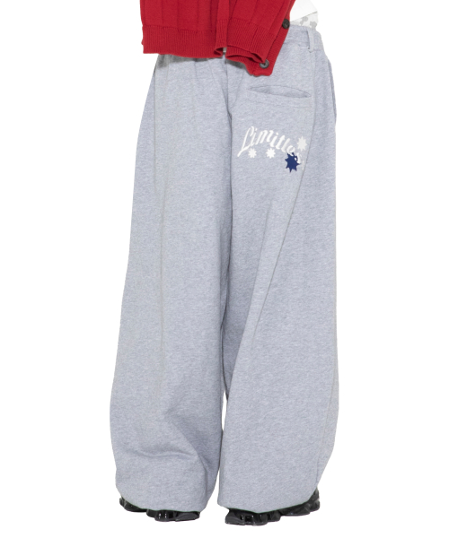 XP328 카모 레이어드 벌룬 스웨트 팬츠 (GRAY)