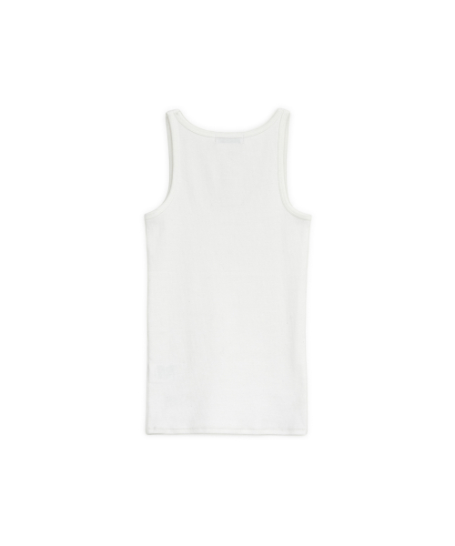 EASY ROUND NECK SLEEVELESS TOP, WHITE