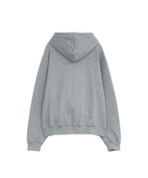 SUNBURN BASIC LOGO HOODIE ZIP-UP, MELANGE GRAY