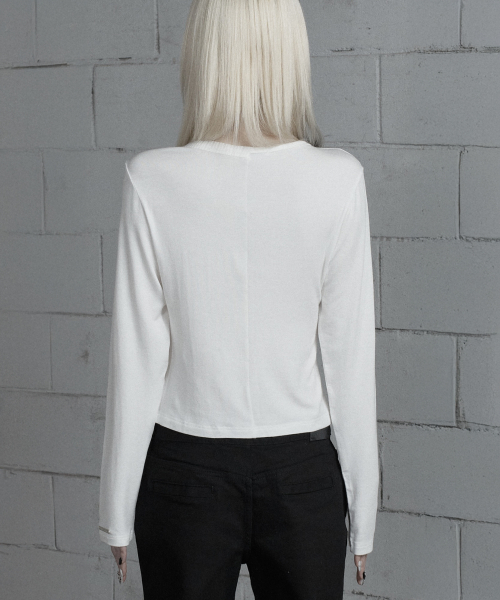 Unbal Color-Block Button Point Cardigan (Black)