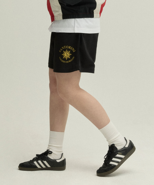 Santorini Sun Mesh Shorts_BLACK