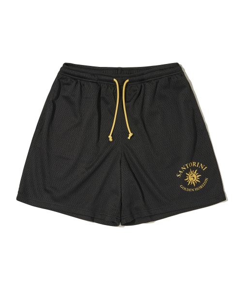 Santorini Sun Mesh Shorts_BLACK