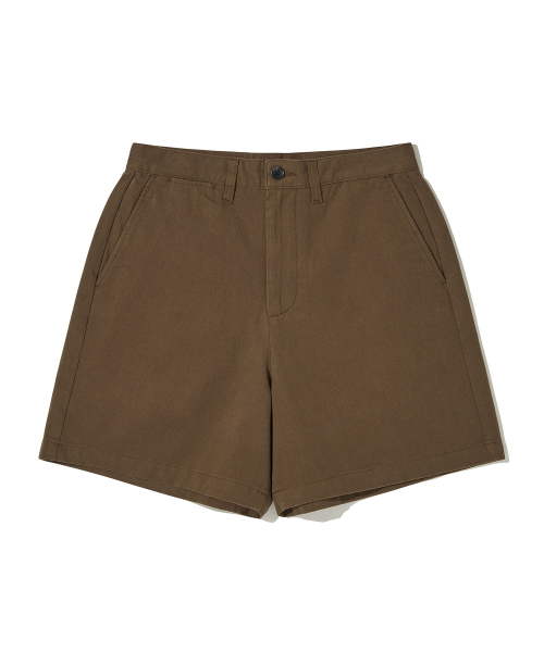 Capri Washed Chino Shorts_BROWN