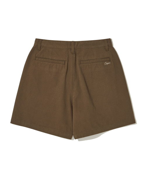 Capri Washed Chino Shorts_BROWN