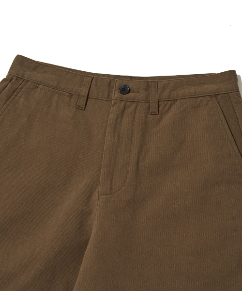 Capri Washed Chino Shorts_BROWN