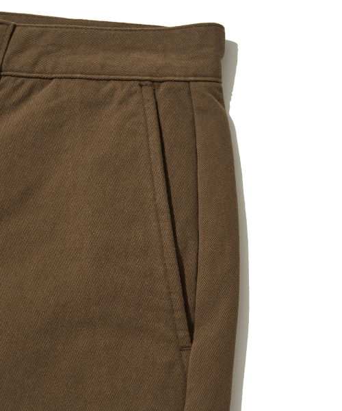 Capri Washed Chino Shorts_BROWN