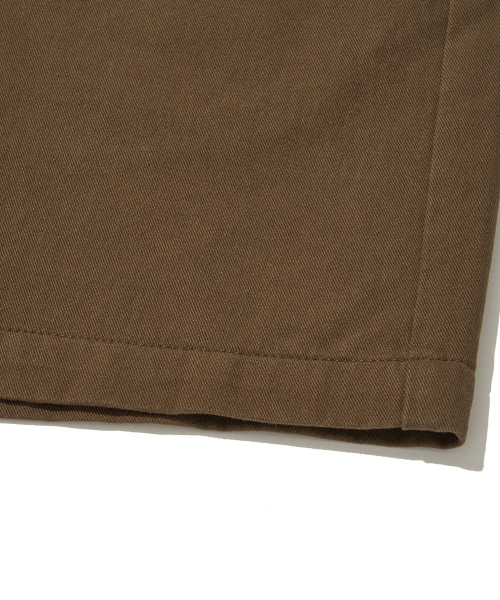 Capri Washed Chino Shorts_BROWN