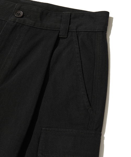 Bronx Bio Washed 3/4 Cargo Pants_BLACK