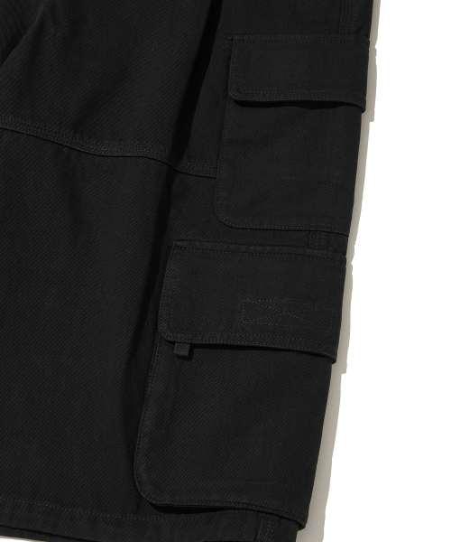 Bronx Bio Washed 3/4 Cargo Pants_BLACK