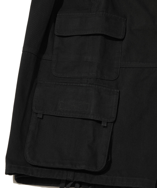 Bronx Bio Washed 3/4 Cargo Pants_BLACK