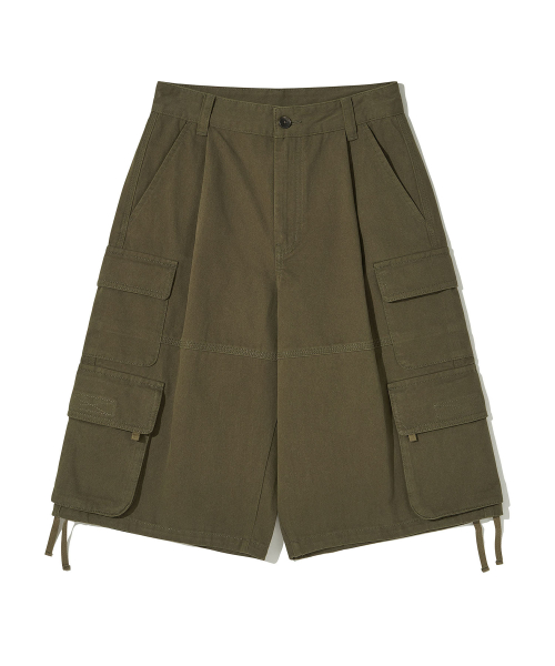 Bronx Bio Washed 3/4 Cargo Pants_KHAKI