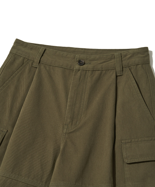 Bronx Bio Washed 3/4 Cargo Pants_KHAKI