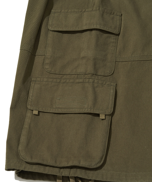 Bronx Bio Washed 3/4 Cargo Pants_KHAKI