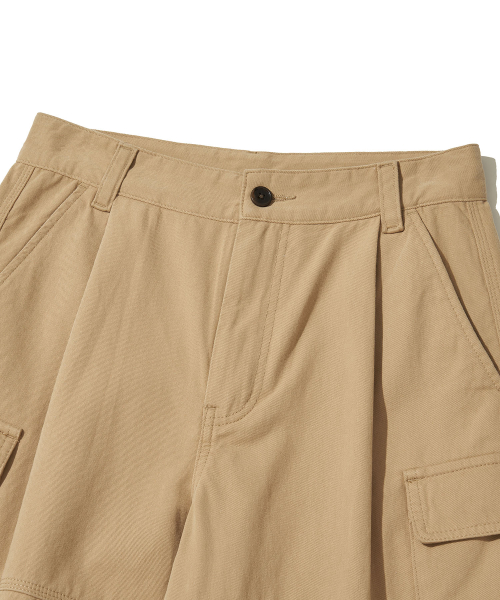 Bronx Bio Washed 3/4 Cargo Pants_BEIGE