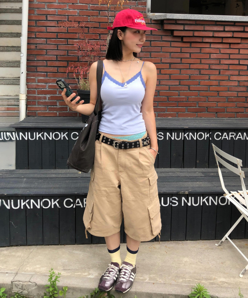 Bronx Bio Washed 3/4 Cargo Pants_BEIGE