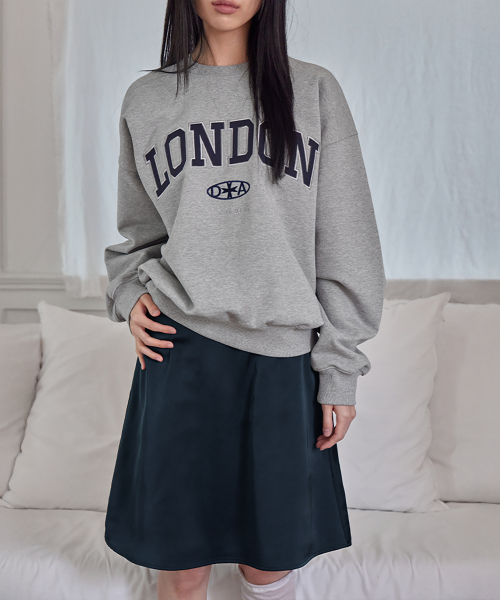 Silky Satin Midi Skirt, NAVY