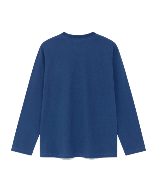 TCM mini logo label long sleeve (dark navy)